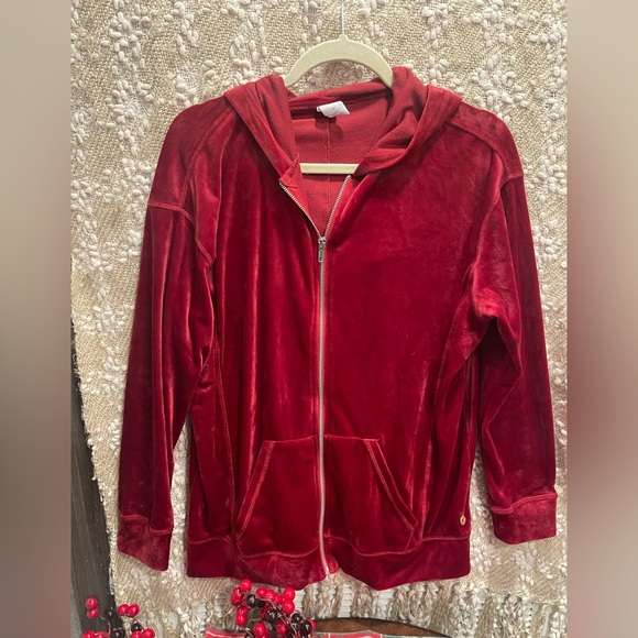 Lane Bryant LIVI Velour Zip-Front Hoodie Women's Size 10/12. - Picture 4 of 7